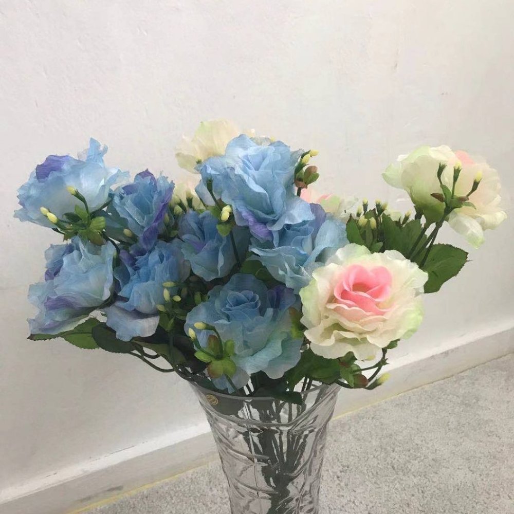 Head Artificial Cloth Rose Bouquet Wedding Home Decoration